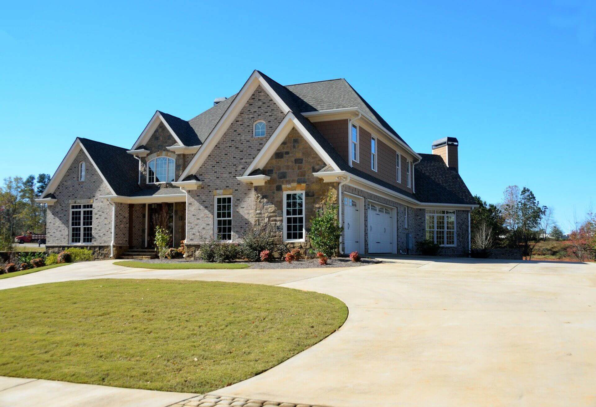 Large multistory stone home remodel