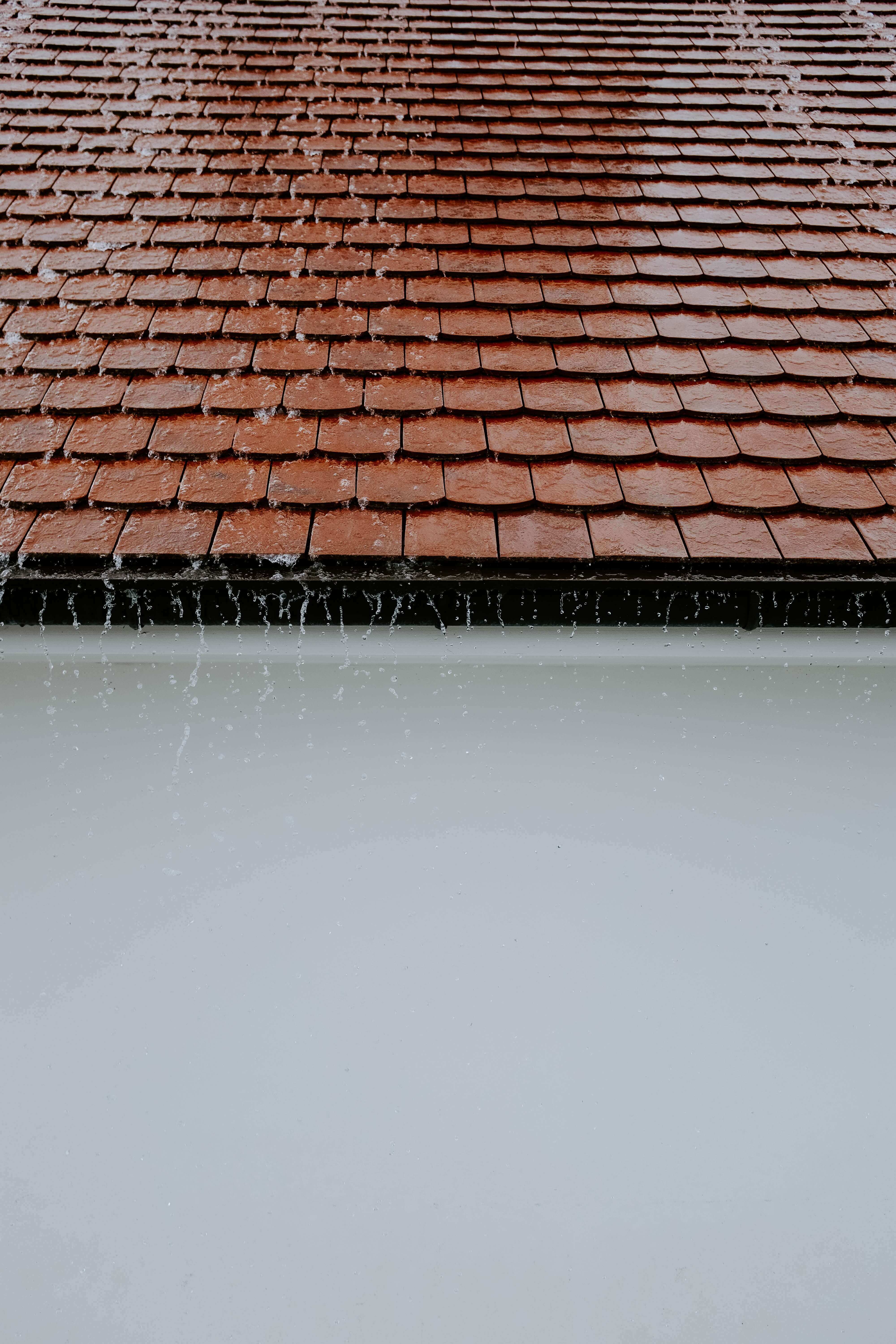 Roof with rain